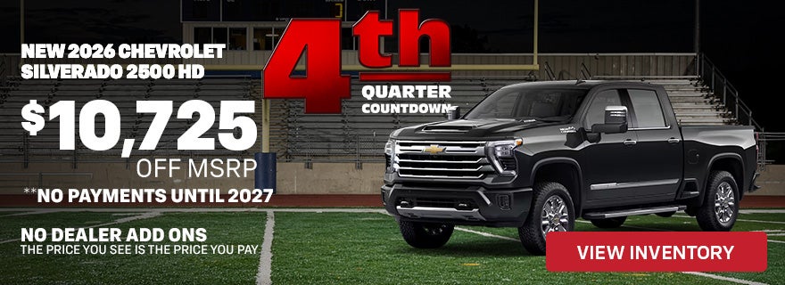 New 2026 Chevrolet Silverado 2500 HD $10,725 off MSRP